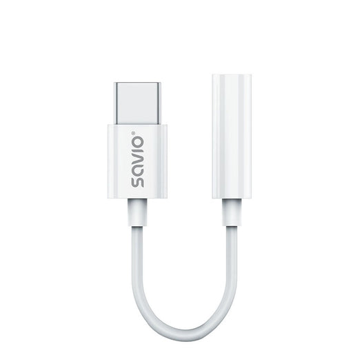 EAN 5901986047506 - Savio AK-51 cable de audio 0,11 m 3,5mm USB Tipo C Blanco imagen 1