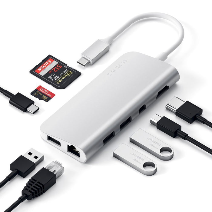 EAN 0879961007300 - Satechi ST-TCMM8PAS base para portátil y replicador de puertos Alámbrico USB 3.2 Gen 1 (3.1 Gen 1) Type-C imagen 4
