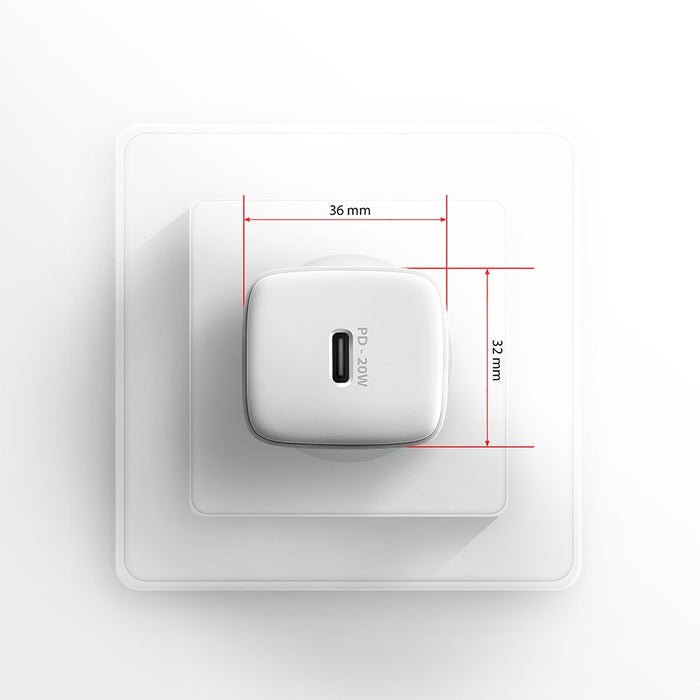 EAN 8595247908308 - Axagon ACU-PD20W wall charger 1x QC3.0/AFC/FCP/PD type-C 20W white Teléfono móvil, Smartphone, Reloj inte imagen 7