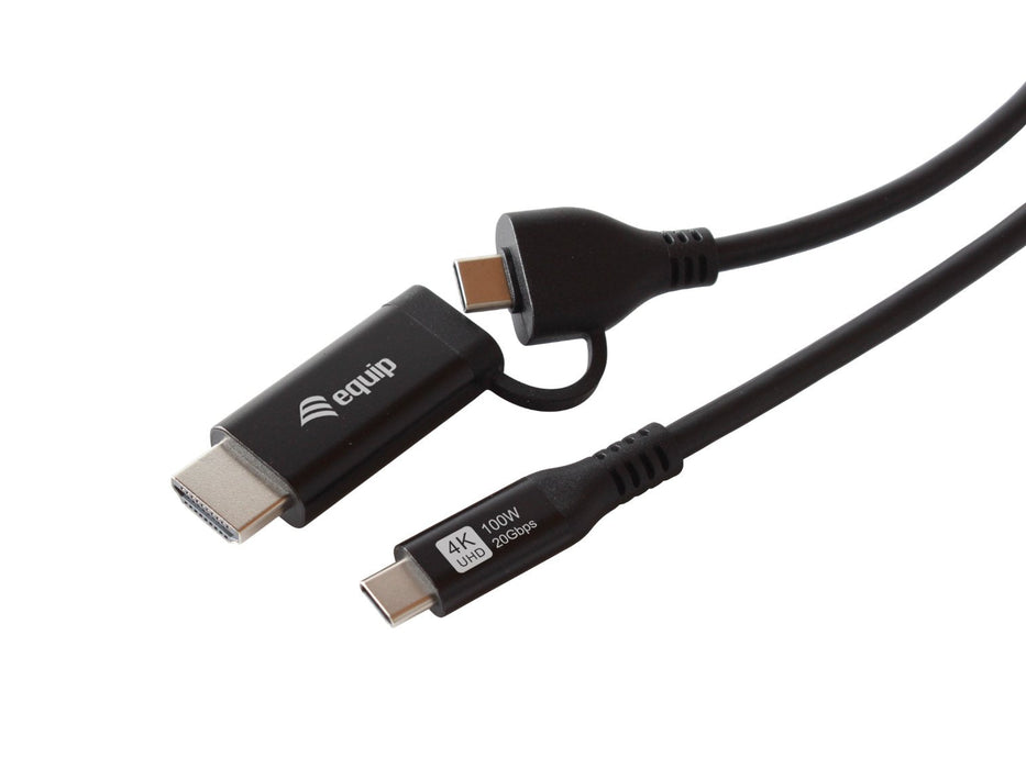 Equip Adaptador Usb-C->Usb-C+Hdmi Pd100w 4k 60hz 3.00m Alu.