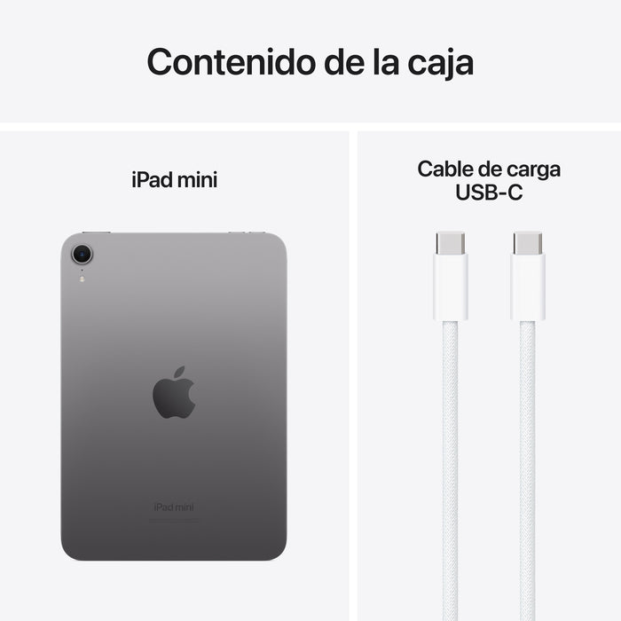 EAN 0195949729041 - Apple iPad mini 7th gen 128 GB 21,1 cm (8.3") Wi-Fi 6E (802.11ax) iPadOS 18 Gris imagen 10