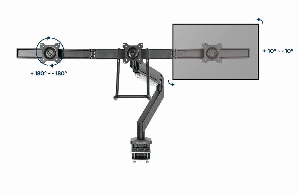 EAN 8716309127691 - Gembird MA-DA3-03 soporte para monitor 68,6 cm (27") Escritorio Negro imagen 13