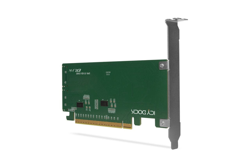 Icydock Adaptador 2x Slimsas 8i To Pcie Adaptador With Redriver