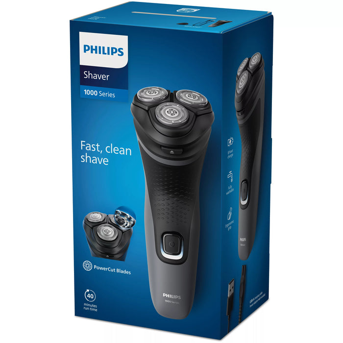 EAN 8720689018821 - Philips SHAVER 1000 S1142/00 afeitadora Máquina de afeitar de rotación Recortadora Negro, Gris imagen 4