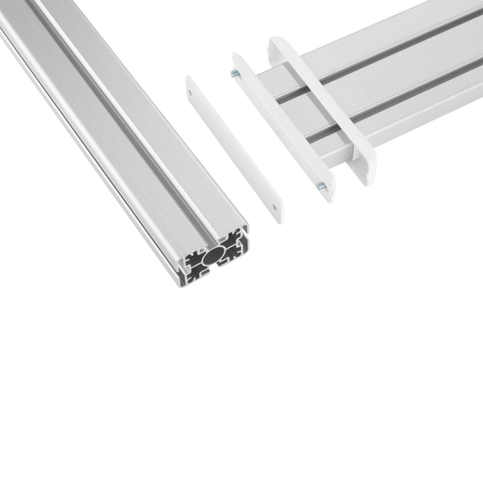 Inline Slatwall Panel Aluminio, Para Montaje En Mesa, 1m
