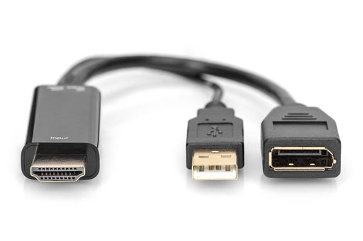 EAN 4016032481102 - Digitus AK-330101-002-S adaptador de cable de vídeo 0,2 m HDMI tipo A (Estándar) HDMI + USB Negro imagen 2