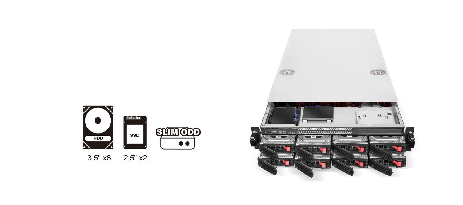 EAN 4710679813875 - Silverstone RM22-308 Caja de disco duro (HDD) Negro, Blanco 2.5/3.5" imagen 2