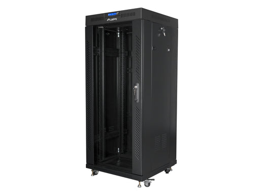 EAN 5901969430370 - Lanberg free standing rack 19inch cabinet 27U 600x600 glass door LCD flat pack black Rack o bastidor inde imagen 1