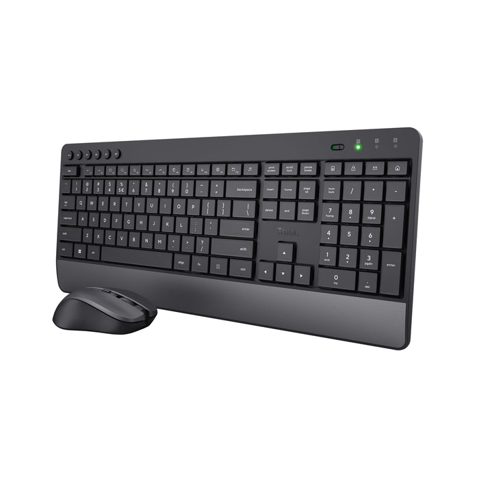 Trust Trezo Komfortables Set Aus Cableloser Tastatur Und Raton - Schwarz Ch
