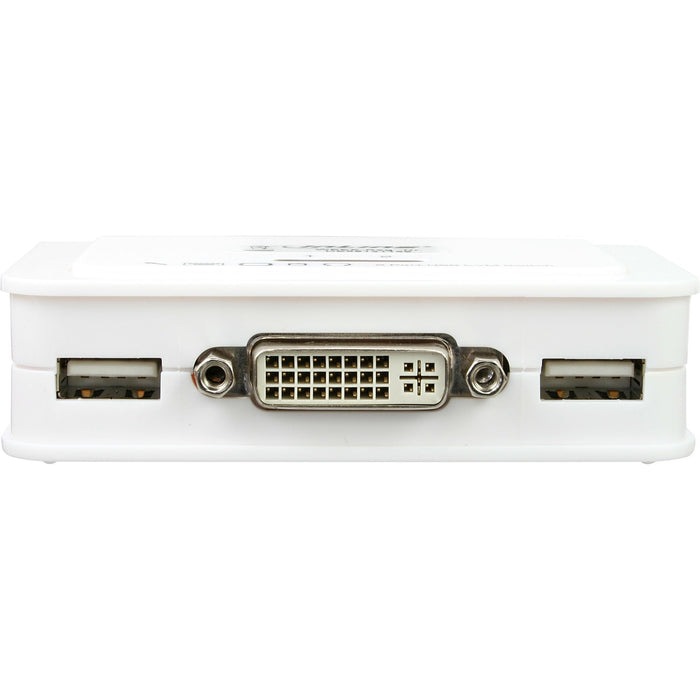 Switch Kvm Inline De 2 Puertos Dvi-D Usb Con Audio