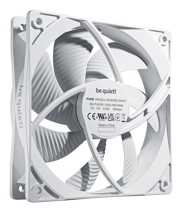 EAN 4260052193822 - be quiet! Pure Wings 3 120 mm PWM Reverse Triple Pack White Carcasa del ordenador Ventilador 12 cm Blanco imagen 2