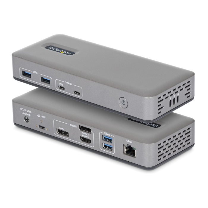 Startech.Com Estación De Conexión Para Portátil Usb-C 3.2 Gen 2 Hdmi 2 X Dp 1gbe Reino Unido Europa