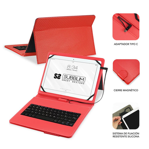 EAN 8436586741037 - SUBBLIM SUB-KT1-USB002 teclado para móvil QWERTY Español MicroUSB Rojo imagen 2