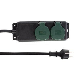 EAN 4008297124672 - REV 0512467555 base múltiple 1,4 m 2 salidas AC Exterior Negro, Verde imagen 1
