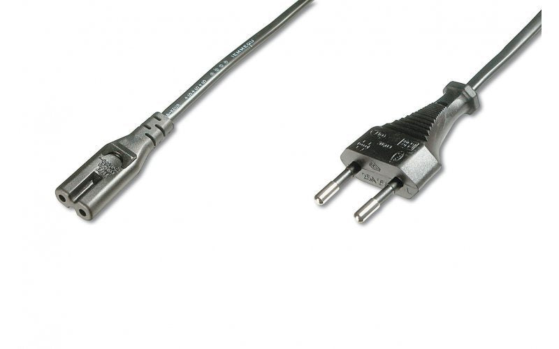 Netkabel 1,8m Europastik,  Transistorradio C7, Sort,