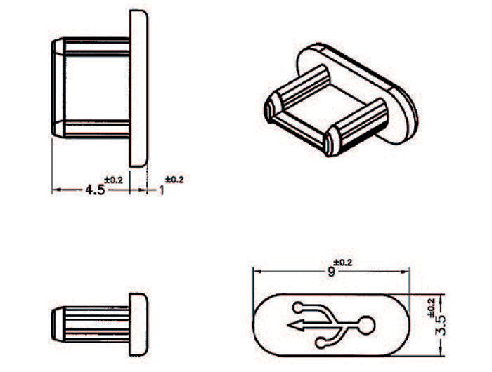 EAN 4043619640072 - DeLOCK 64007 tapa de seguridad para enchufe USB micro B Negro 10 pieza(s) imagen 2