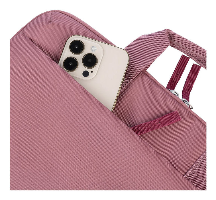 Tucano Smilza Maletin Portatil 15,6" - Tamaño Slim - Sistema Anti-Choques - Mango Doble - Rosa