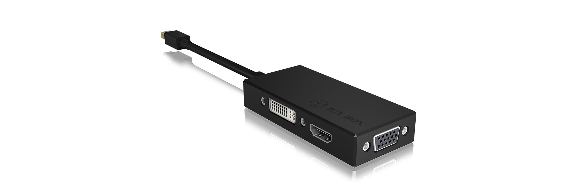 EAN 4250078165651 - ICY BOX IB-AC1032 Mini DisplayPort DVI-D + VGA (D-Sub) + HDMI Negro imagen 3