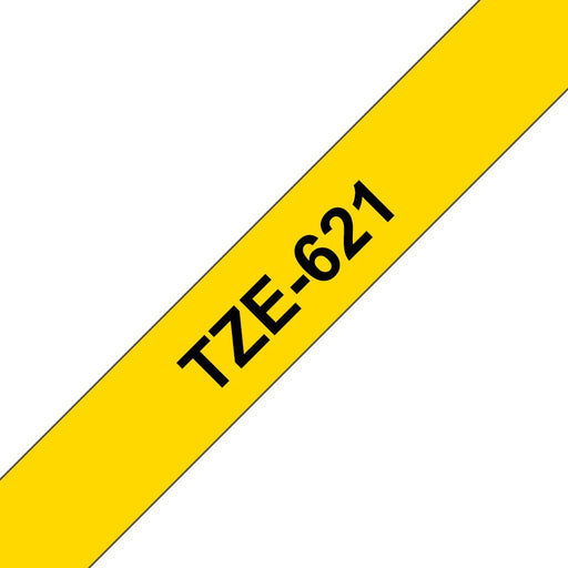 EAN 4977766682244 - Brother TZE-621 cinta para impresora de etiquetas Negro sobre amarillo imagen 1