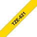 EAN 4977766682244 - Brother TZE-621 cinta para impresora de etiquetas Negro sobre amarillo imagen 1