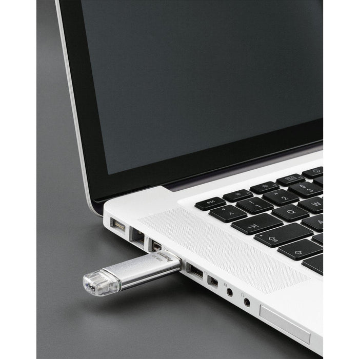 Hama Laeta Memoria Pendrive Usb 3.0 Con Tapa - 128gb De Capacidad - 40mb/S De Transferencia - Funcion Otg - Usb-C -