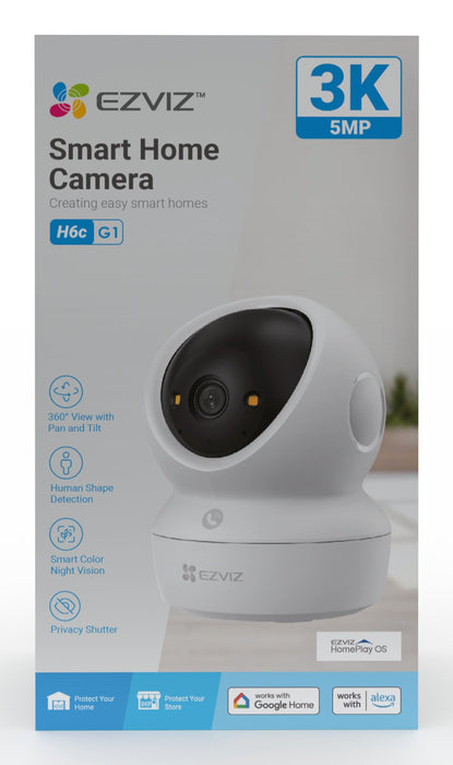 EAN 6941545642147 - EZVIZ H6c G1 3K Esférico Cámara de seguridad IP Interior 2880 x 1620 Pixeles Techo/Pared/Escritorio imagen 12
