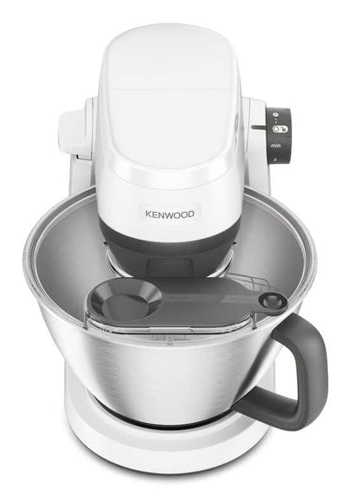 Robot De Cocina Kenwood Multi Tasker Con Cabezal Elevable, Bol 4,3l, Capacidad 1,7 Kg De Masa, Amasadora Y Batidora De Vaso Con Conexión Para Accesorios Y Tapa Antisalpicaduras, Blanco (Khc30.000wh) 0w20010124