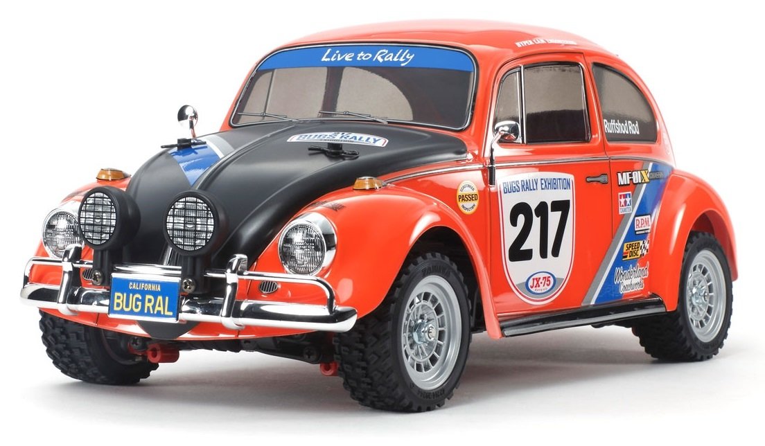 Tamiya Volkswagen Beetle Rally Mf-01x 4wd Kit Con Esc 1 10