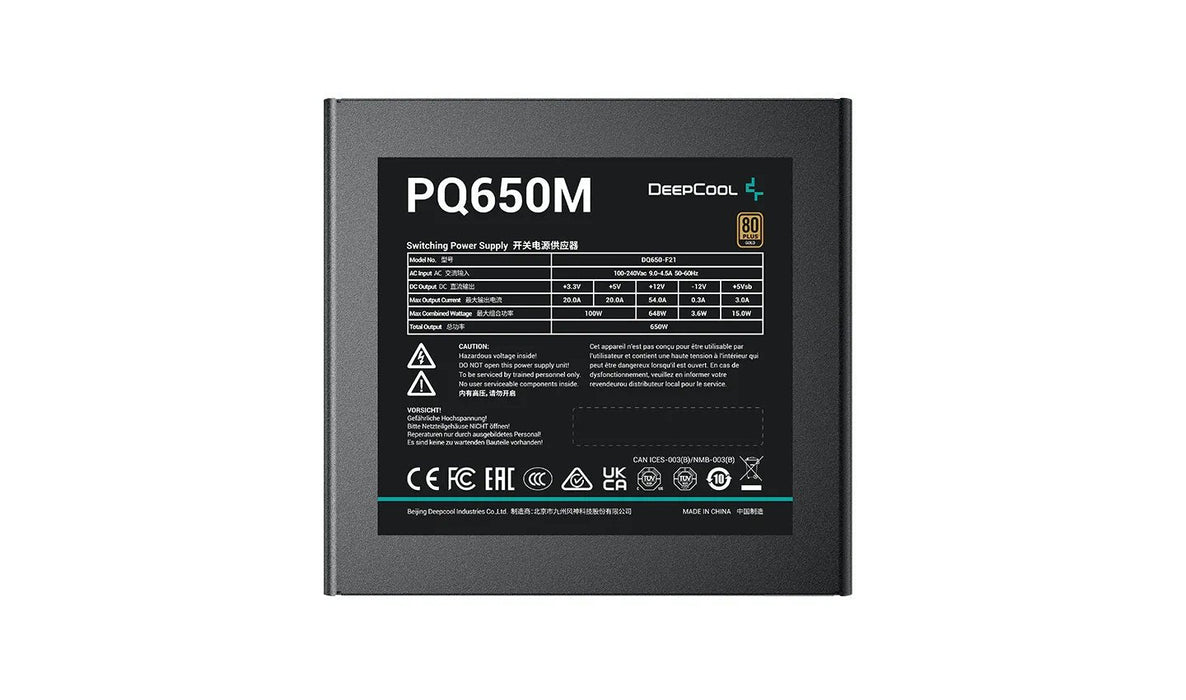 Fuente Alimentacion Atx  650w Deepcool Pq650m Eu 80+ Gold Modular