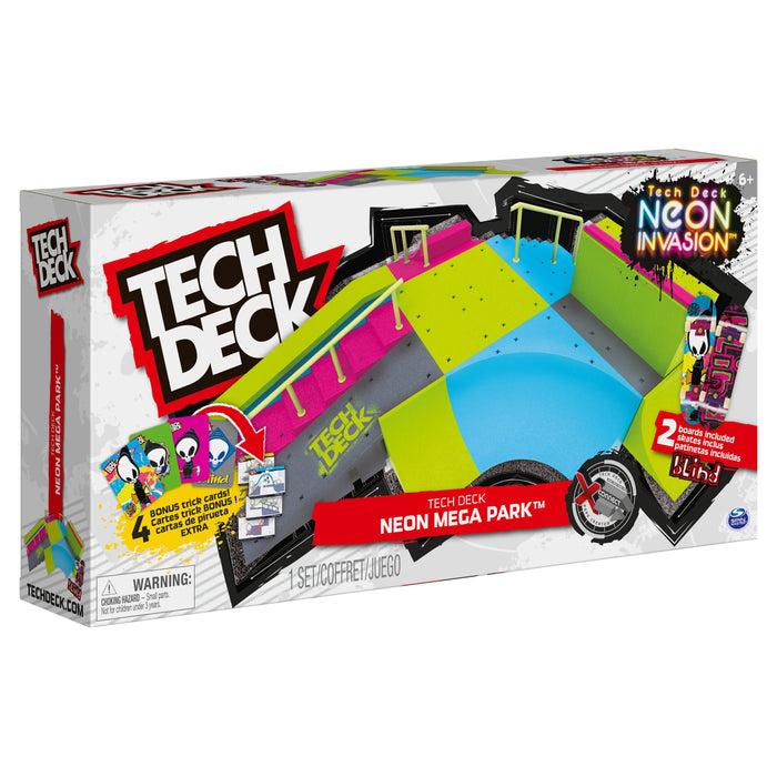 Spinmaster Tech Deck - Neon Mega Park (Mit Zwei Fingerboards, X-Connect) 6063752