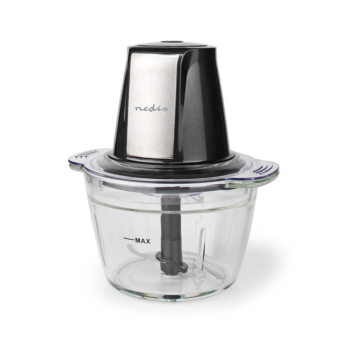 EAN 5412810336791 - Nedis KAMC300CGY picadora eléctrica de alimentos 1 L 500 W Negro, Plata, Transparente imagen 4