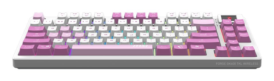 EAN 4711377307178 - MSI FORGE GK600 TKL WIRELESS VIOLET teclado Juego USB + Bluetooth QWERTY Inglés del Reino Unido Rosa, Vio imagen 4