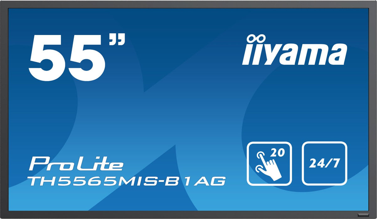 Iiyama Prolite Th5565mis-B1ag Pantalla Plana Para Señalización Digital 139,7 Cm (55") Led 400 Cd / M² Full Hd Negro Pantalla Táctil 24/7