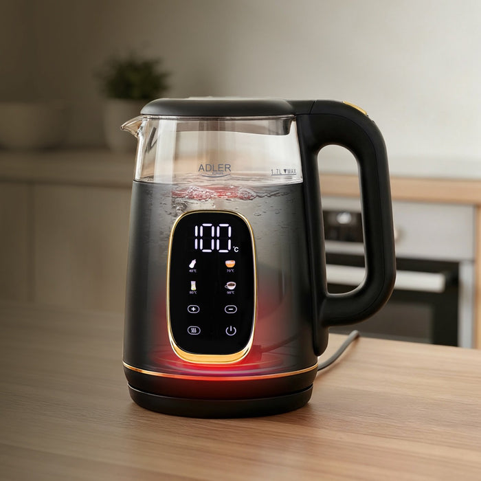 EAN 5905575907806 - Adler D 1305 BG tetera eléctrica 1,7 L 2200 W Negro, Transparente, Oro imagen 14