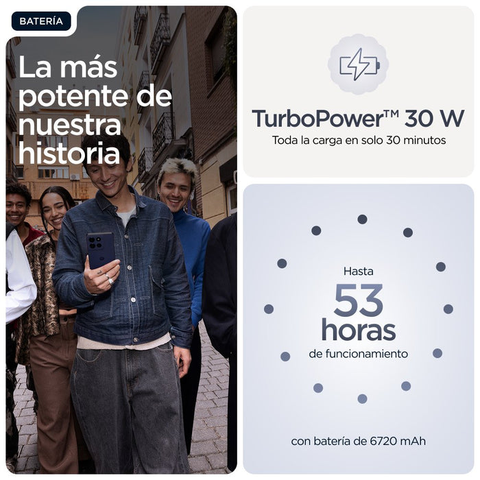 EAN 840493600093 - Motorola moto g86 power 5G 16,9 cm (6.67") SIM doble Android 15 USB Tipo C 12 GB 256 GB 6720 mAh Azul imagen 16