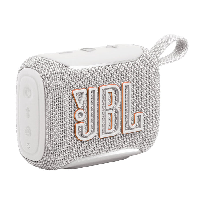 Jbl Go 5 Altavoz Bluetooth Ultraportátil Con Sonido Big Jbl Pro Y Graves Fuertes, Emparejamiento Airtouch, Diseño Impermeable Y Tiempo De Reproducción De 10 Horas, Color Blanco