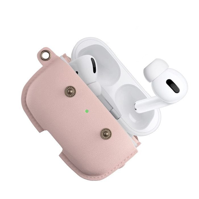 Woodcessories Aircase Airpod Pro Leather Necklace Case Old Rose