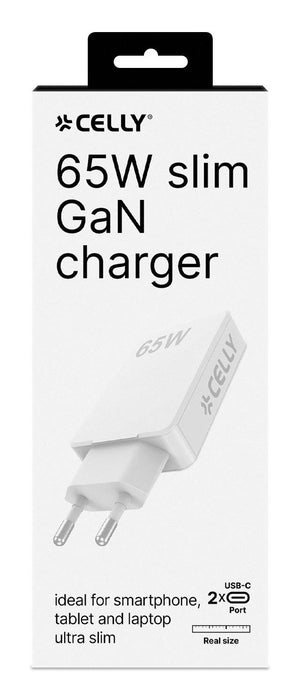 EAN 8021735220916 - Celly SLIMTC2C65WWH cargador de dispositivo móvil Portátil, Smartphone, Tableta Blanco Corriente alterna  imagen 4