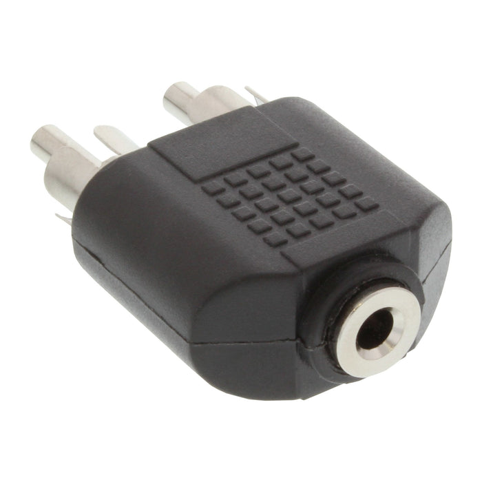 Adaptador De Audio Inline Jack De 3,5 Mm Estéreo Hembra A 2x Rca Macho
