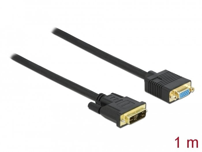 Delock Cable Dvi 12+5 Stecker Zu Vga Buchse 1 M