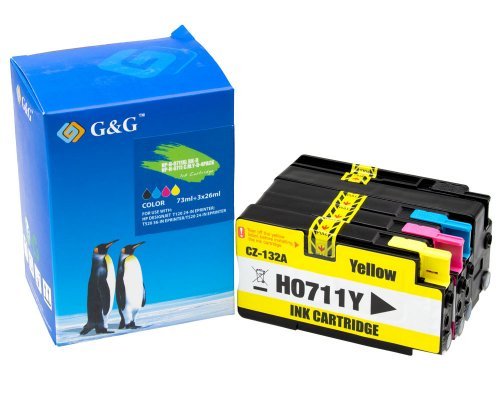 G&G Cartucho De Tinta Hp 711 N 4er-Set: 1x Bk, 1x C, 1x M, 1x Y