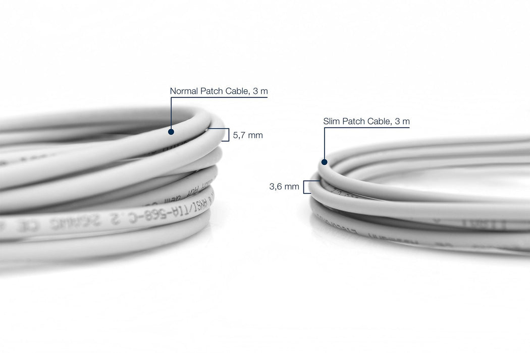 Cat 6 U/Ftp Slim Patch Cord5p  Cabl Awg 28/7 10 M 5 Pieces Grey