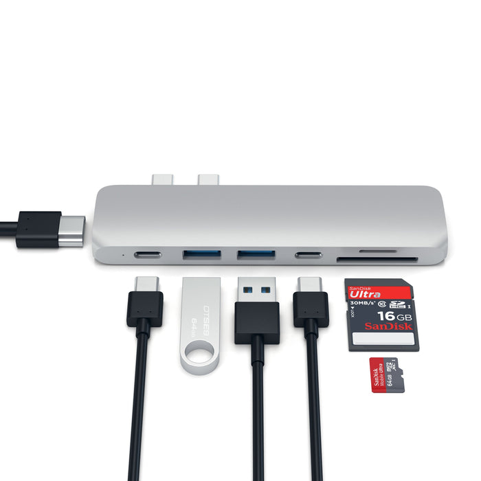 EAN 0879961006884 - Satechi ST-CMBPS base para portátil y replicador de puertos USB 3.2 Gen 1 (3.1 Gen 1) Type-C Plata imagen 3