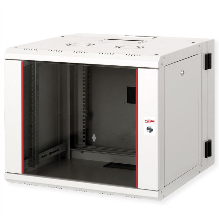 Roline 19-Zoll Wandgehuse Pro 9 He, 600x600 Bxt Zweiteilig Schwenkbar Grau