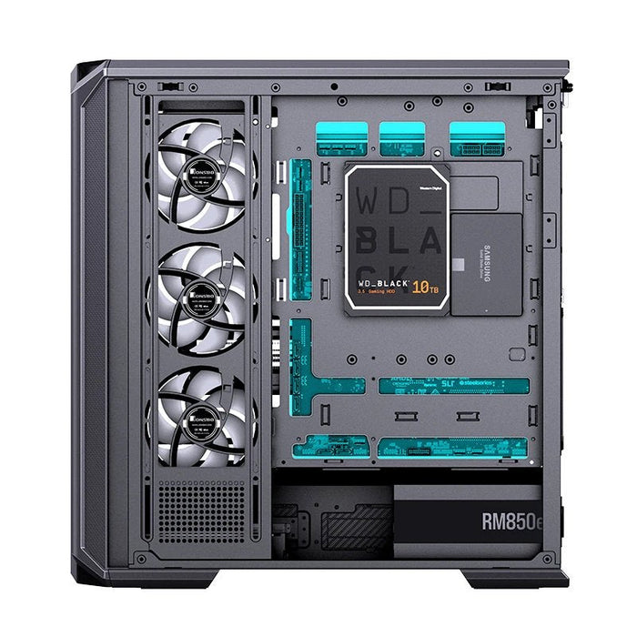 Jonsbo D400 Pc-Gehäuse, Midi Tower, Atx, Tempered Glass - Schwarz