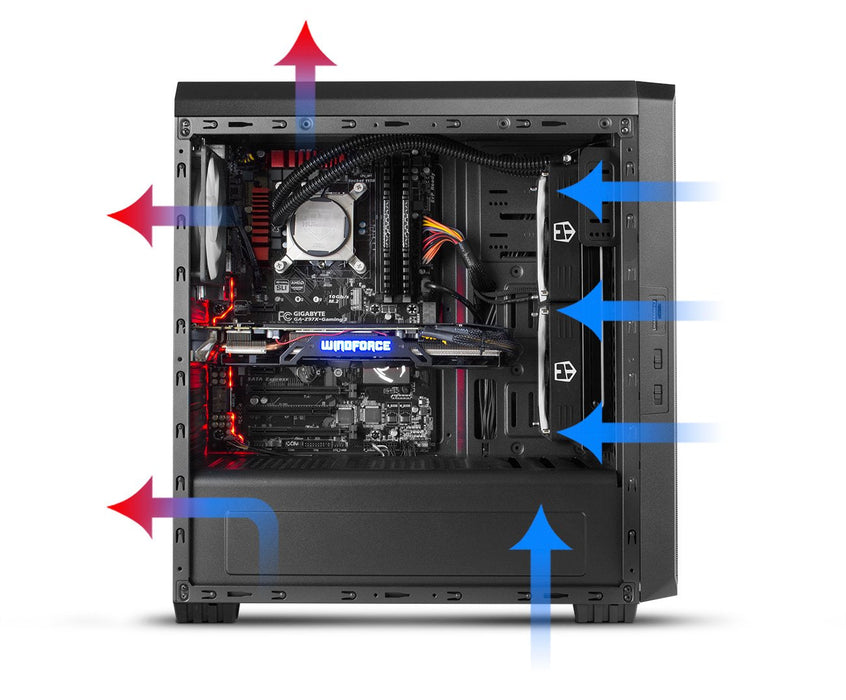 Caja Pc Nox Atx Hummer Zs Negra