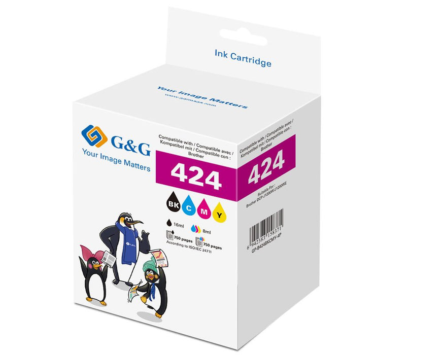 G&G Cartucho Brother 424 N Multipack Lc-424val Bk, C, M, Y