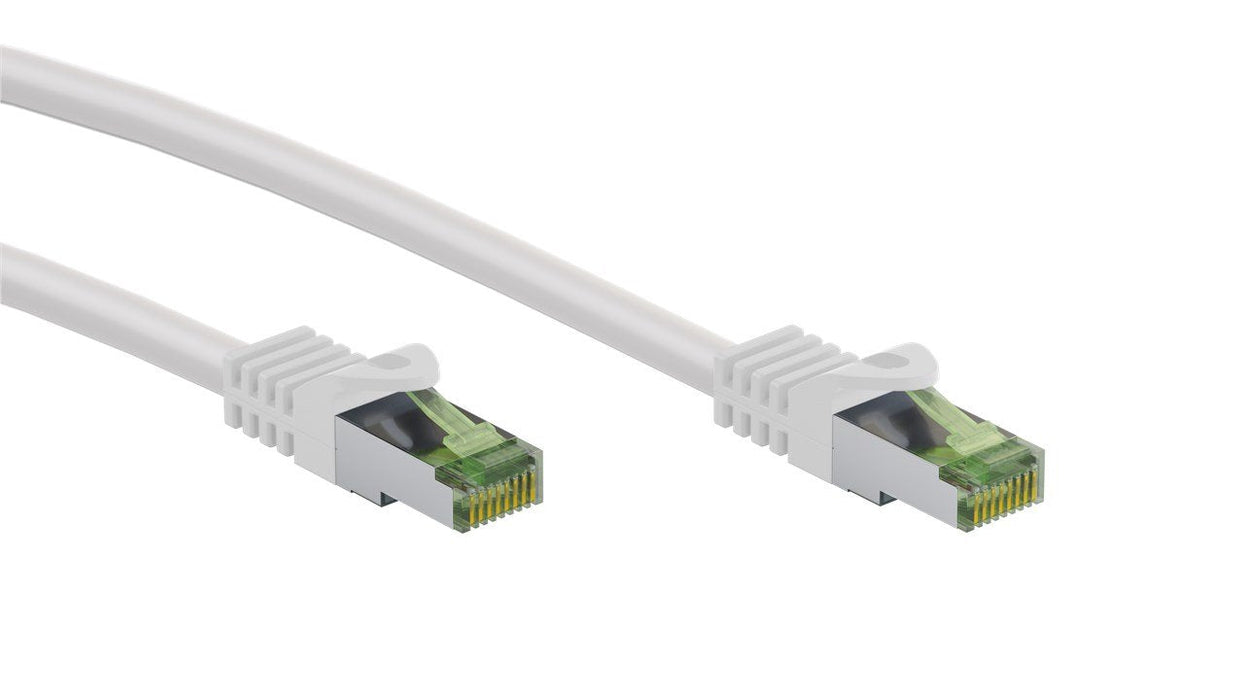Goobay Ghmt-Zertifiziertes Cat 8.1 0,5m Cable De Red, S Ftp (Pimf), Weiss