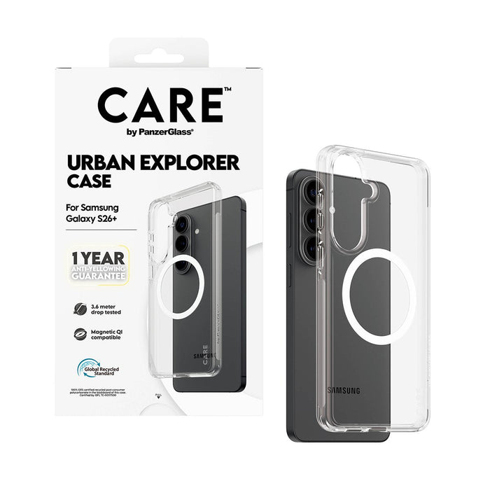 Panzerglass Care Urban Explorer Case Transparentee W. Blanco Qi Samsung Galaxy S26+