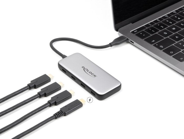 EAN 4043619642618 - DeLOCK 64261 hub de interfaz USB 3.2 Gen 1 (3.1 Gen 1) Type-C 10000 Mbit/s Negro, Gris imagen 3